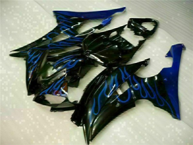 R6 08-16 Verkleidungen - Blau Flamme Schwarz R6 08-16 Verkleidungen - Blau Flamme Schwarz