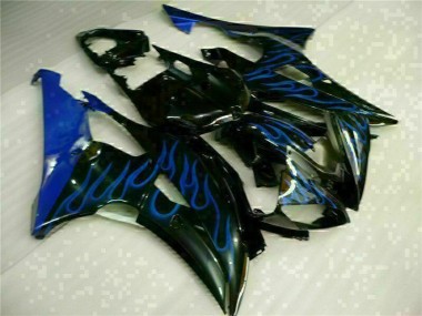 R6 08-16 Verkleidungen - Blau Flamme Schwarz