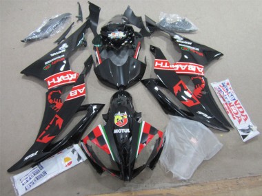 R6 08-16 Verkleidungen - Schwarz Weißes Motul