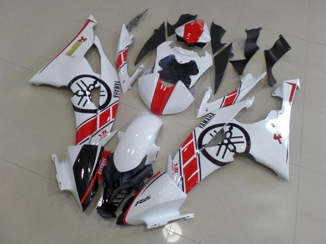 R6 08-16 Verkleidungen - Weiß mit Big Yamaha Logo