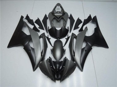 R6 08-16 Vollverkleidung - Grau Schwarz