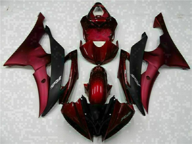 R6 08-16 Vollverkleidung - Rot Schwarz R6 08-16 Vollverkleidung - Rot Schwarz
