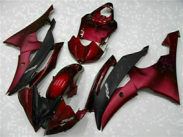 R6 08-16 Vollverkleidung - Rot Schwarz R6 08-16 Vollverkleidung - Rot Schwarz
