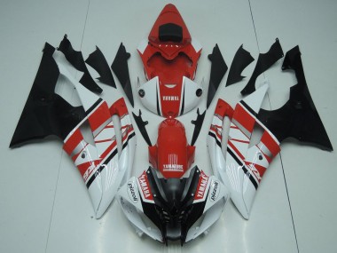R6 08-16 Vollverkleidung - Rot Weiß Schwarz