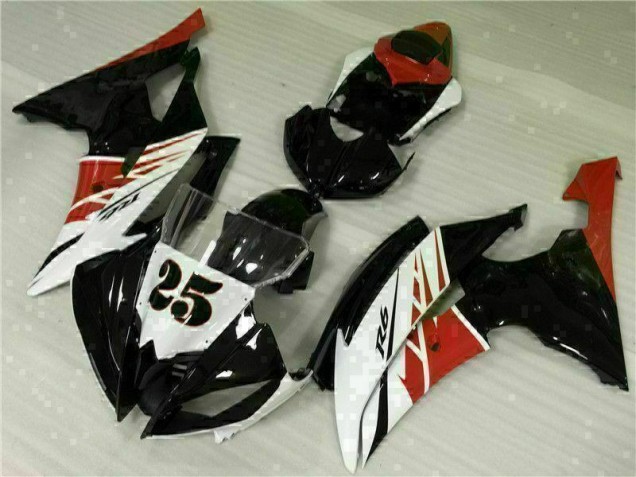 R6 08-16 Vollverkleidung - Weiß Schwarz R6 08-16 Vollverkleidung - Weiß Schwarz