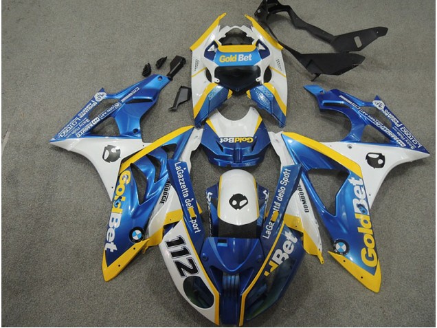 S1000RR 09-14 Verkleidungen - Weiß Blau GoldBet 112 S1000RR 09-14 Verkleidungen - Weiß Blau GoldBet 112