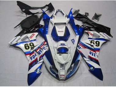 S1000RR 09-14 Verkleidungen - Weiß Blau Sterilgarda 69