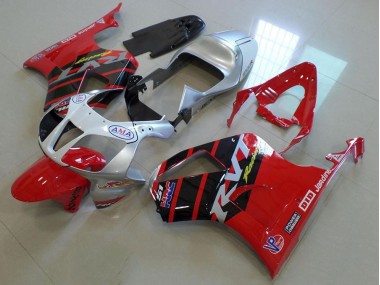 VTR 1000 00-06 Verkleidungen - Rot Silber