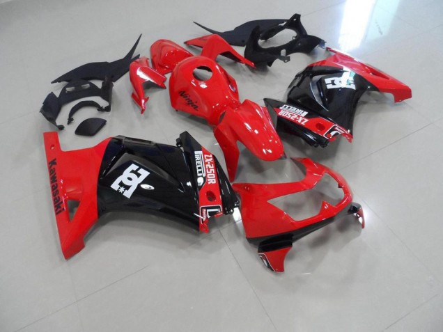 ZX 250R 08-12 Verkleidungen - Rot Schwarz ZX 250R 08-12 Verkleidungen - Rot Schwarz