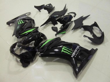ZX 250R 08-12 Verkleidungen - Schwarz Grün Monster Energie
