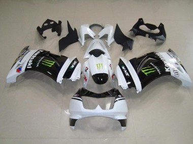 ZX 250R 08-12 Verkleidungen - Schwarz Weißes Monster