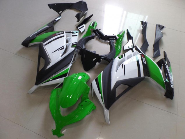 ZX 300R 13-16 Verkleidungen - Grün Schwarz und Weiß ZX 300R 13-16 Verkleidungen - Grün Schwarz und Weiß