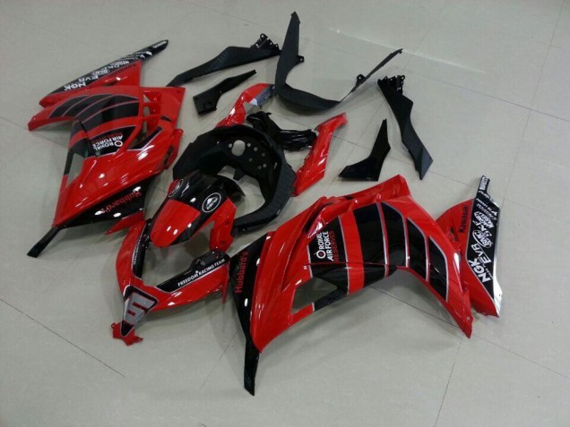 ZX 300R 13-16 Verkleidungen - Rot Schwarz Airfore ZX 300R 13-16 Verkleidungen - Rot Schwarz Airfore