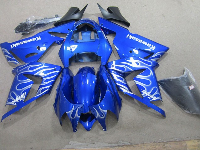 ZX10R 03-05 Verkleidung - Blau Weiße Flamme ZX10R 03-05 Verkleidung - Blau Weiße Flamme