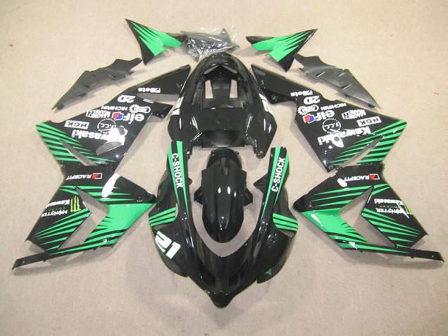 ZX10R 03-05 Verkleidungen - Schwarz Grün C Shock Monster ZX10R 03-05 Verkleidungen - Schwarz Grün C Shock Monster