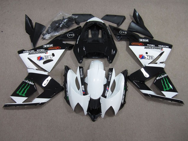 ZX10R 03-05 Verkleidungen - Schwarz Weißes Monster ZX10R 03-05 Verkleidungen - Schwarz Weißes Monster