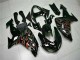 ZX10R 06-07 Verkleidung - Schwarz rote Flamme