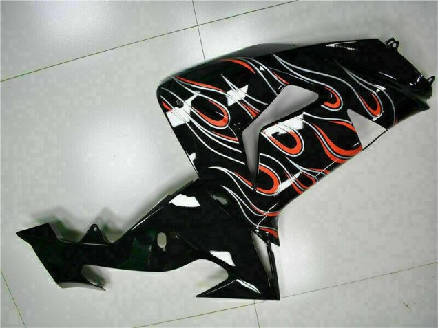 ZX10R 06-07 Verkleidung - Schwarz rote Flamme