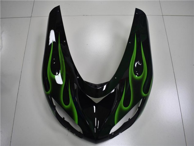 ZX10R 06-07 Verkleidungen - Schwarze Grüne Flamme ZX10R 06-07 Verkleidungen - Schwarze Grüne Flamme