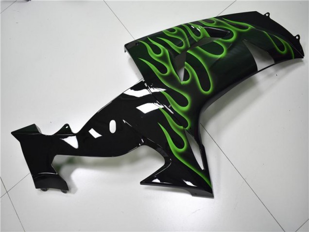 ZX10R 06-07 Verkleidungen - Schwarze Grüne Flamme ZX10R 06-07 Verkleidungen - Schwarze Grüne Flamme