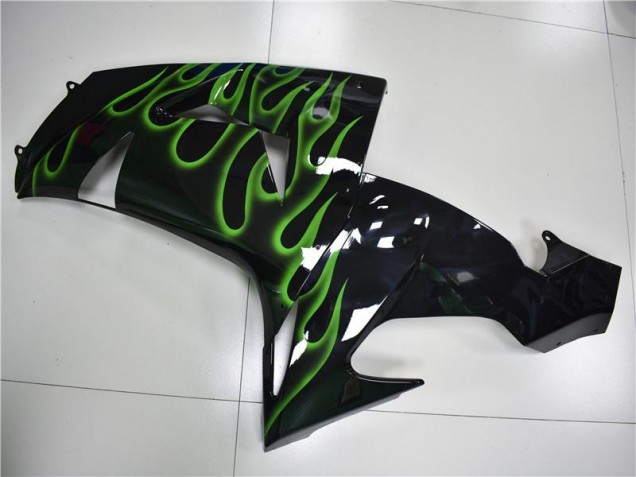 ZX10R 06-07 Verkleidungen - Schwarze Grüne Flamme ZX10R 06-07 Verkleidungen - Schwarze Grüne Flamme