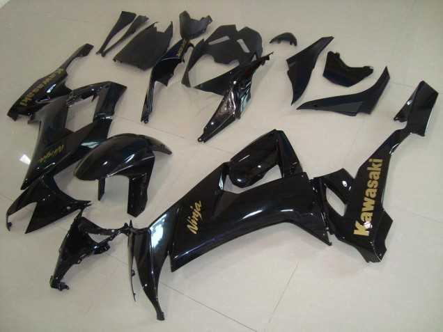 ZX10R 08-10 Verkleidungen - Glänzend Schwarz mit goldenem Aufkleber ZX10R 08-10 Verkleidungen - Glänzend Schwarz mit goldenem Aufkleber