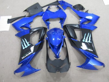 ZX10R 08-10 Verkleidungen - Schwarz Blaus Monster