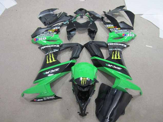 ZX10R 08-10 Verkleidungen - Schwarz Grünes Monster ZX10R 08-10 Verkleidungen - Schwarz Grünes Monster