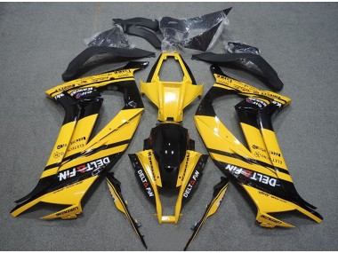ZX10R 11-15 Verkleidungen - Gelb Schwarz Delt Fin