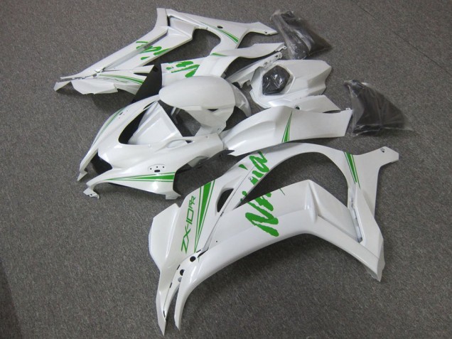 ZX10R 16-19 Verkleidungen - Weiß Grün ZX10R 16-19 Verkleidungen - Weiß Grün