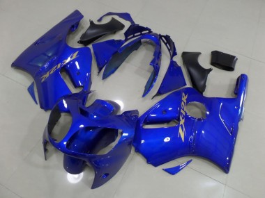 ZX12R 00-01 Verkleidungen - Blau mit goldenem Aufkleber