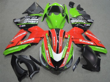 ZX14R ZZR 1400 06-11 Verkleidungen - Rot Grün Motocard