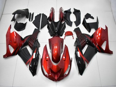 ZX14R ZZR 1400 06-11 Verkleidungen - Rot Schwarz