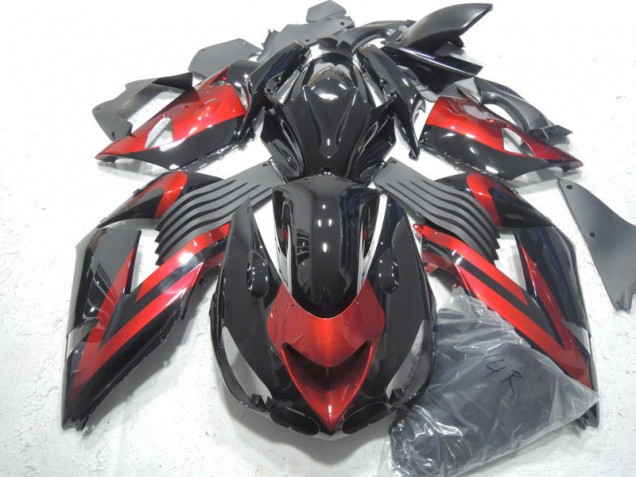 ZX14R ZZR 1400 06-11 Verkleidungen - Schwarz Rot ZX14R ZZR 1400 06-11 Verkleidungen - Schwarz Rot