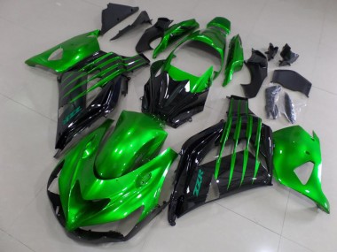 ZX14R ZZR 1400 12-21 Verkleidungen - Candy Grün und Schwarz
