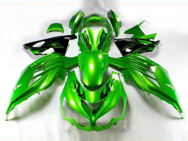 ZX14R ZZR 1400 12-21 Verkleidungen - Grün Schwarz ZX14R ZZR 1400 12-21 Verkleidungen - Grün Schwarz