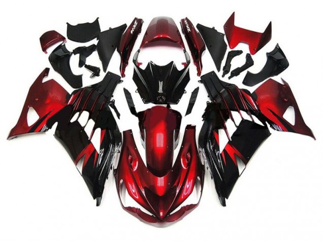 ZX14R ZZR 1400 12-21 Verkleidungen - Rot Schwarz ZX14R ZZR 1400 12-21 Verkleidungen - Rot Schwarz