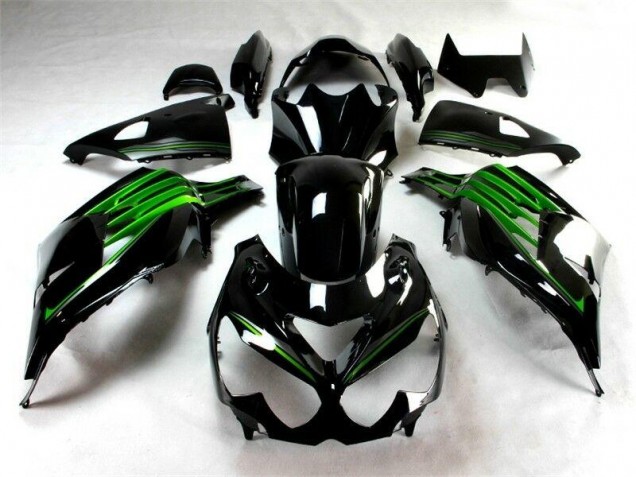 ZX14R ZZR 1400 12-21 Verkleidungen - Schwarz Grün ZX14R ZZR 1400 12-21 Verkleidungen - Schwarz Grün