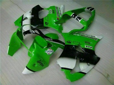 ZX6R 00-02 Motorrad Verkleidungen - Grün Schwarz