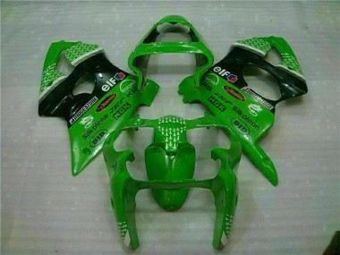 ZX6R 00-02 Verkleidungen & Plastik - Grün Schwarz