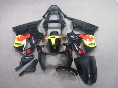 ZX6R 00-02 Verkleidungen - Schwarz Gelb Rot Bull Ninja