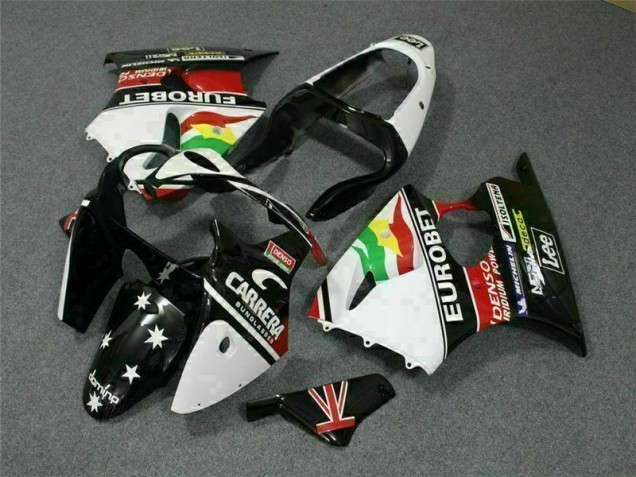ZX6R 00-02 Verkleidungen - Schwarz Weißer Eurobet ZX6R 00-02 Verkleidungen - Schwarz Weißer Eurobet