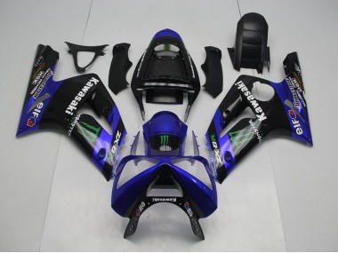ZX6R 03-04 Verkleidungen - Blau Monster