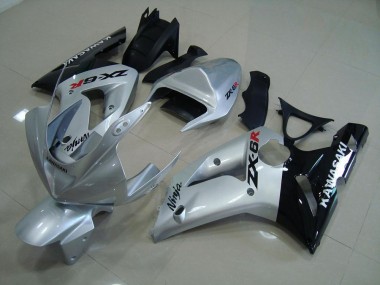 ZX6R 03-04 Verkleidungen - Silber Schwarz