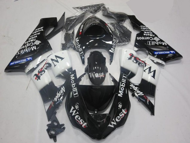 ZX6R 05-06 Verkleidung - Weiß Schwarz ZX6R 05-06 Verkleidung - Weiß Schwarz