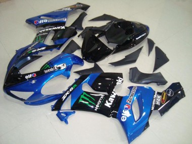 ZX6R 05-06 Verkleidungen - Blau Monster
