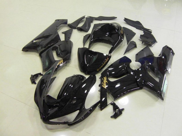 ZX6R 05-06 Verkleidungen - Glänzend Schwarz Gold Aufkleber ZX6R 05-06 Verkleidungen - Glänzend Schwarz Gold Aufkleber
