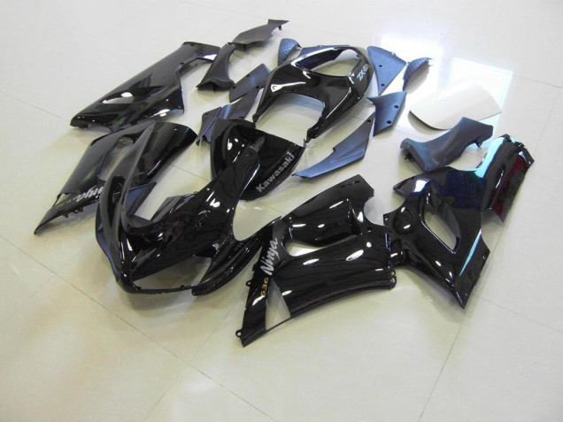 ZX6R 05-06 Verkleidungen - Glänzend schwarz silberne Aufkleber ZX6R 05-06 Verkleidungen - Glänzend schwarz silberne Aufkleber