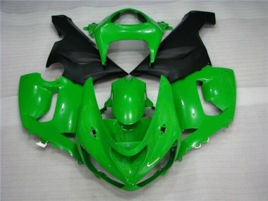 ZX6R 05-06 Verkleidungen - Grün Matt schwarz