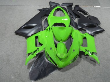 ZX6R 05-06 Verkleidungen - Grün Schwarzer Ninja 636